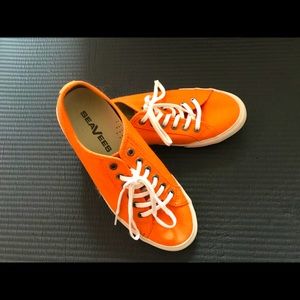 Orange lace-up SeaVees Size 7